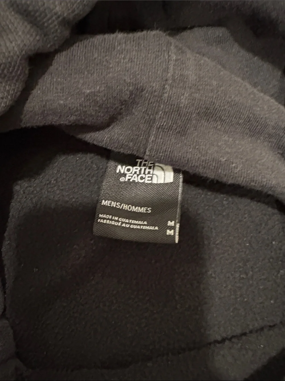 The North Face Black Hoodie with White Logo Print